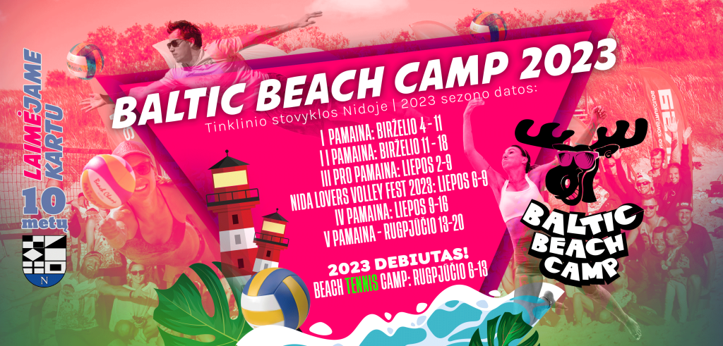 Baltic Beach Camp 2023 - paplūdimio tinklinio ir atradimų stovykla Nidoje suaugusiems.